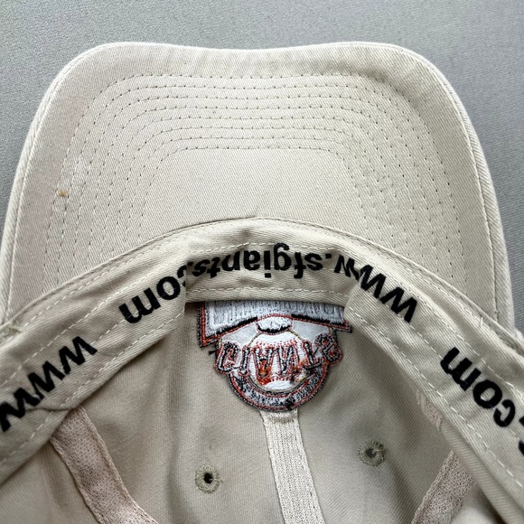 Vintage San Francisco Giants Hat Cap Strapback Cream Adjustable Baseball MLB y2k - Picture 6 of 7